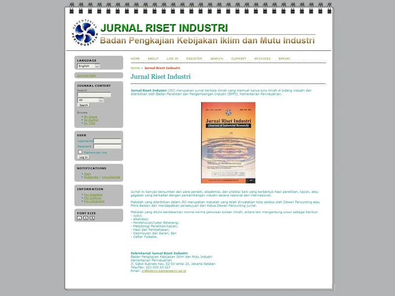 Jurnal Riset Industri